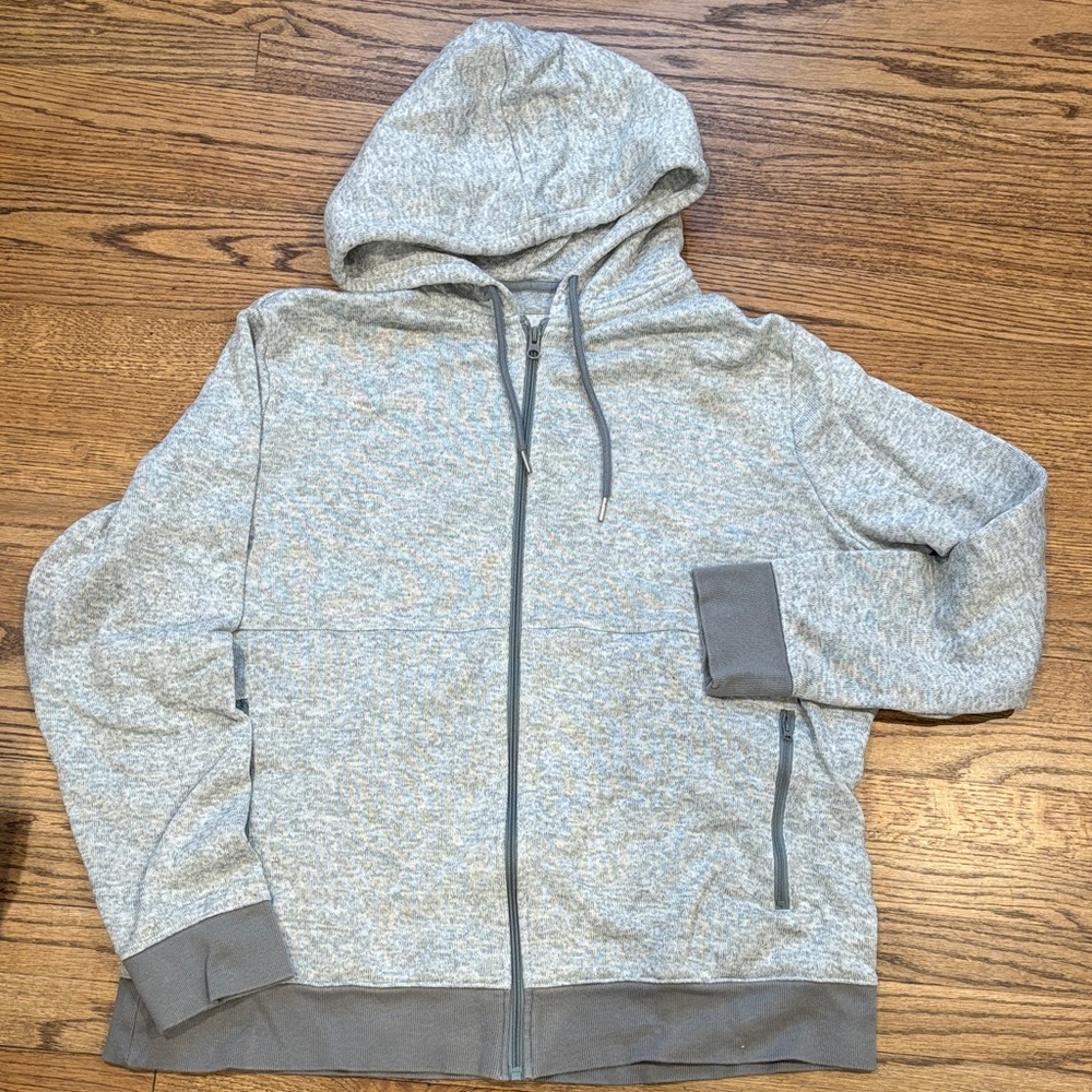 Goodfellow & Co Light Heather Gray Fleece-Lined Jacket/hoodie/sweater